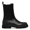 Moncler Patty Leather Chelsea Boots In 999 Black