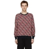 Moncler Men's Logo Jacquard Crew Sweater In 742 Blue