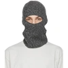 John Elliott Grey Wool & Cashmere Balaclava In Heather Grey And Bl