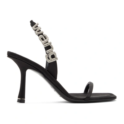 Alexander Wang Embellished Logo Sandals - 黑色 In Black