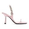 ALEXANDER WANG PINK SATIN IVY HEELED SANDALS