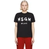 Msgm Black Artist Logo T-shirt