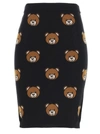 MOSCHINO MOSCHINO ALLOVER TEDDY KNITTED SKIRT