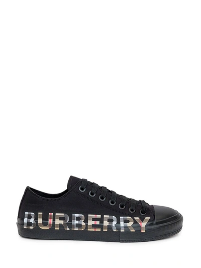 Burberry Black & Beige Larkhall M Logo Sneakers