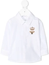 DOLCE & GABBANA BEE CROWN EMBROIDERED SHIRT