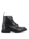 Tricker's Man Ankle Boots Black Size 10 Leather In Animal Print