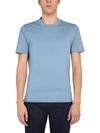 Brunello Cucinelli Round Neck Cotton T-shirt In Azure