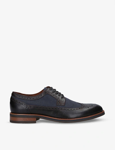 Aldo Kevin Leather Derby Shoes In Dark+brown