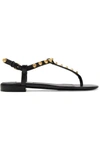 BALENCIAGA Studded glossed-leather sandals