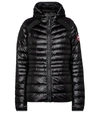 Canada Goose Hybridge Lite Hooded Stretch Jersey-trimmed Quilted Shell Down Jacket In Schwarz