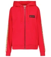 Burberry Aubree Vintage Check Panel Hoodie In Red
