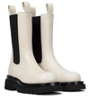 Bottega Veneta 55mm Lug Leather Beatle Boots In Beige