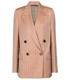 ACNE STUDIOS STRIPED LINEN-BLEND BLAZER,P00537583