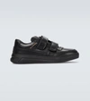 Acne Studios Perey Velcro Leather Trainers In Black