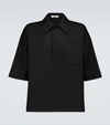 VALENTINO DOUBLE-FACED COTTON POLO SHIRT,P00522246