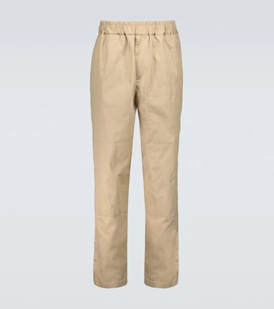 Jil Sander Relaxed-fit Cotton Chino Pants In Beige