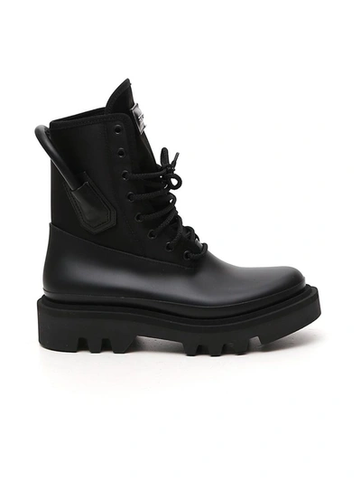 Givenchy Handle Combat Boots In Black