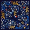 Jessie Zhao New York Silk Bandana Of Amazon Rainforest Journey In Blue