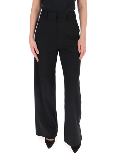 Mm6 Maison Margiela Split Hem Cropped Trousers In Black