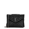 Saint Laurent Loulou Medium Ysl Matelasse Calfskin Flap-top Shoulder Bag In Black