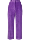 VICTORIA BECKHAM CROPPED CORDUROY TROUSERS