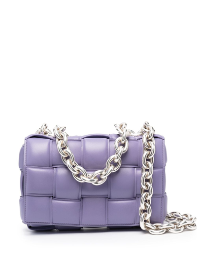 Bottega Veneta 编织细节单肩包 In Purple