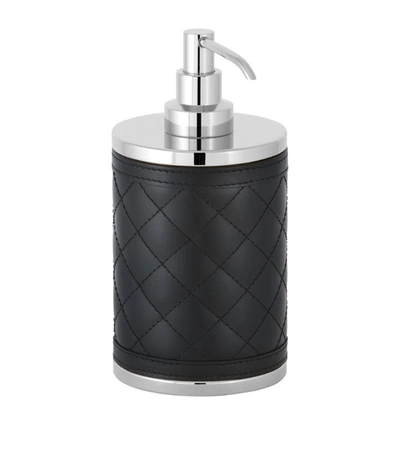 Riviere Quilted Soap Dispenser In Black