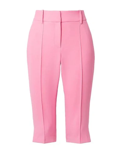 Veronica Beard Ward Cropped Woven Slim-leg Pants In Pink
