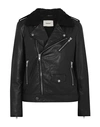 Deadwood + Net Sustain Joan Leather Biker Jacket In Black