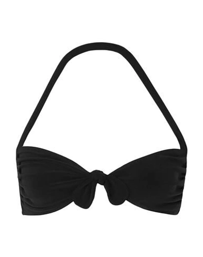 Norma Kamali Tie-front Bra Bikini Top In Black