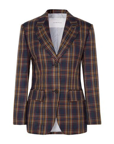 Pushbutton Suit Jackets In Blue