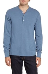 Rag & Bone Classic Slim Fit Henley In Smoke Blue