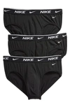 Nike Dri-fit 3-pack Everyday Performance Briefs In Black