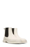 Camper Pix Rain Bootie In Light Beige Leather