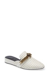 Kurt Geiger Womens White Chelsea Embellished Leather Mules 38 In White Leather