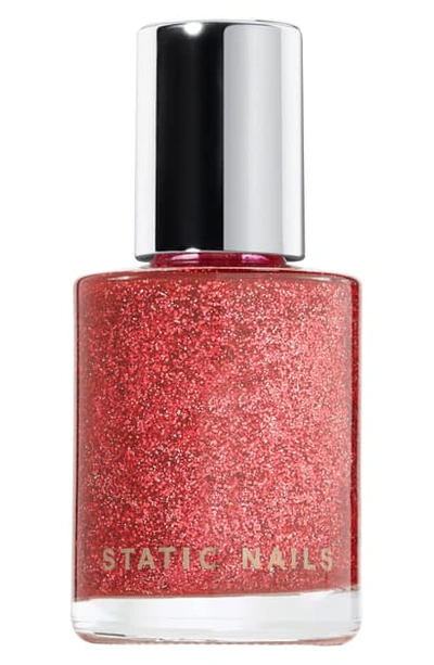 Static Nails Liquid Glass Nail Lacquer In Ruby Slippers