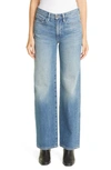 Lafayette 148 Wyckoff 13 oz Italian Heritage Denim Wide-leg Ankle Jeans In Faded Skyline