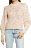 ALL IN FAVOR PASTEL MARLED SWEATER,LT14763-001