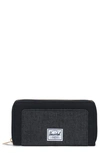 Herschel Supply Co Thomas Canvas Zip Wallet In Black