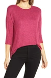 BOBEAU THREE-QUARTER SLEEVE TOP,MT0KARBND