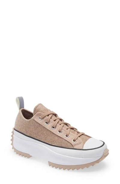 Converse Women's Run Star Hike Low Top Sneakers From Finish Line In Salt Pink/ Black/ White