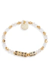 LITTLE WORDS PROJECT RISE UP BEADED STRETCH BRACELET,NG-RIS-GOL1