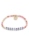 LITTLE WORDS PROJECT HAPPINESS BEADED STRETCH BRACELET,NW-HAP-RNB1