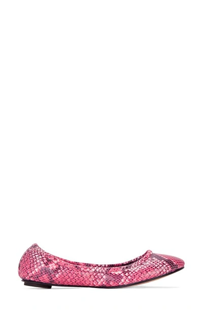 Aera Lily Ballet Flat In Fuchsia Python-effect