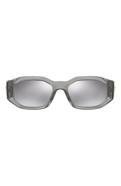 Versace Womens Grey Ve4361 Rectangle Frame Acetate Sunglasses