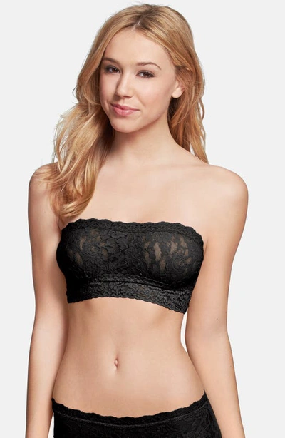 Hanky Panky Signature Stretch-lace Soft-cup Bandeau Bra In Black