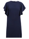 Stella Mccartney Strong Silhouette Short-sleeve Knitted Jumper In Blue
