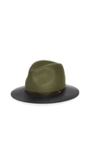 RAG & BONE FLOPPY LEATHER BRIM HAT