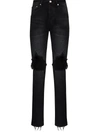 Purple Brand Wash Blowout Slim-leg Jeans In Black