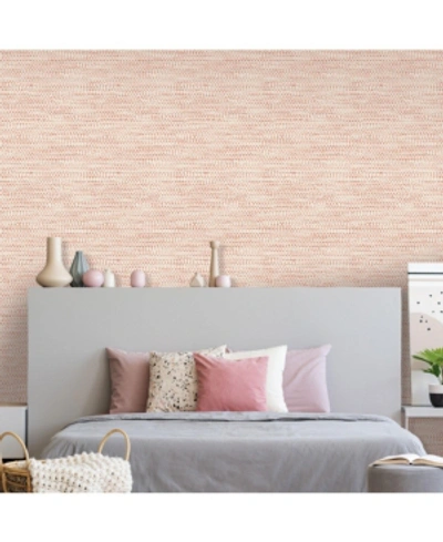 Tempaper Moire Dots Peel And Stick Wallpaper In Coral